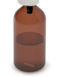 Botella ámbar 500 ml.