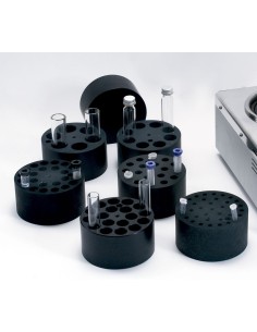 Bloque metálico - Para 24 tubos de 12 mm Ø.