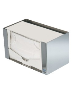 Dispensador ProteHo® acero INOX para MASCARILLAS plegables de protección (30,5 x 25 x 10 cm.)
